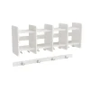 Garderobeindretning Eira Light, overhylde 4 pladser, 280 mm rumbredde, hvidpigmenteret krydsfinér
