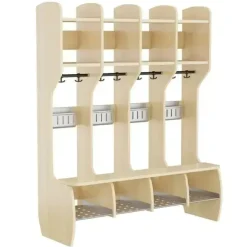 Garderobe Måns Hel 4 pladser, birk, 1220 mm