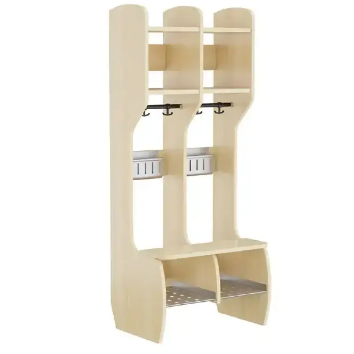 Garderobe Måns Hel 2 pladser, birk, 620 mm
