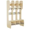 Garderobe Måns Hel 3 pladser, birk, 920 mm