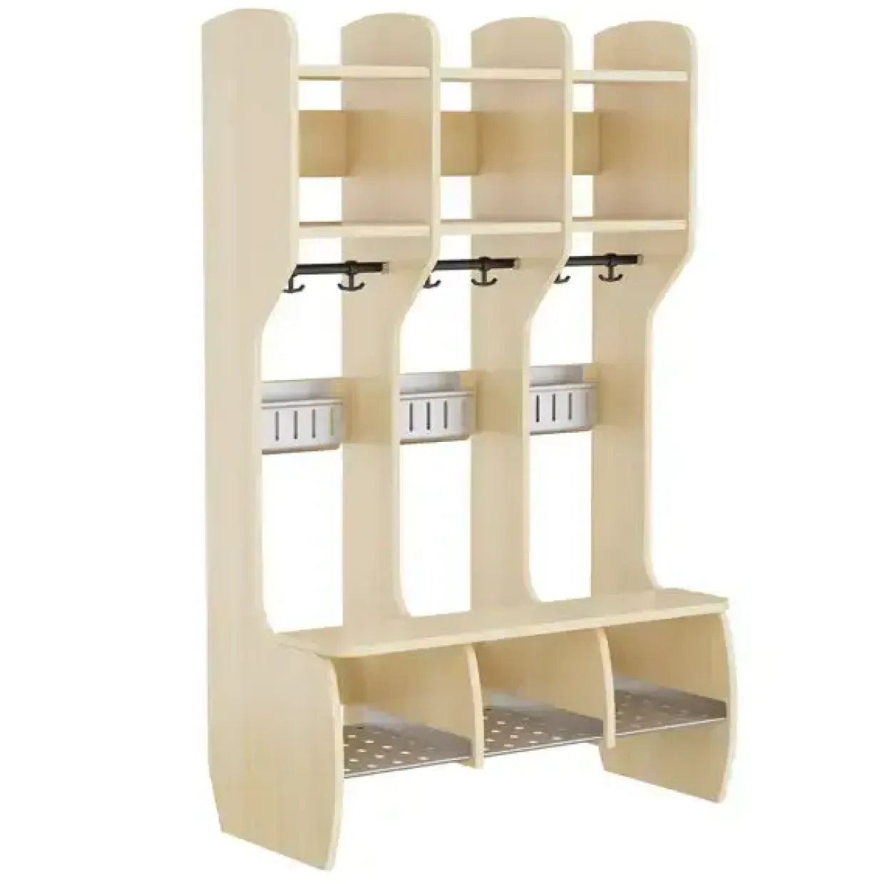 Garderobe Måns Hel 3 pladser, birk, 920 mm