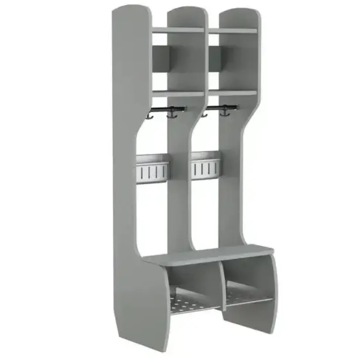Garderobe Måns Hel 2 pladser, grå, 620 mm