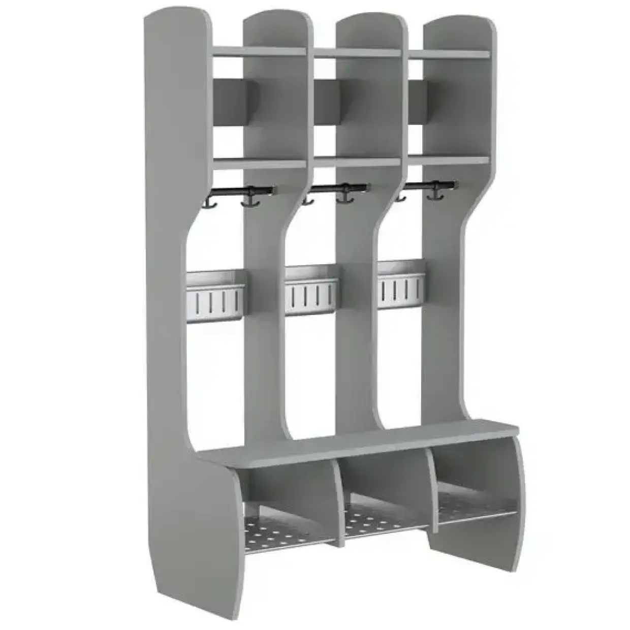 Garderobe Måns Hel 3 pladser, grå, 920 mm