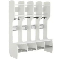 Garderobe Måns Hel 4 pladser, hvid, 1220 mm