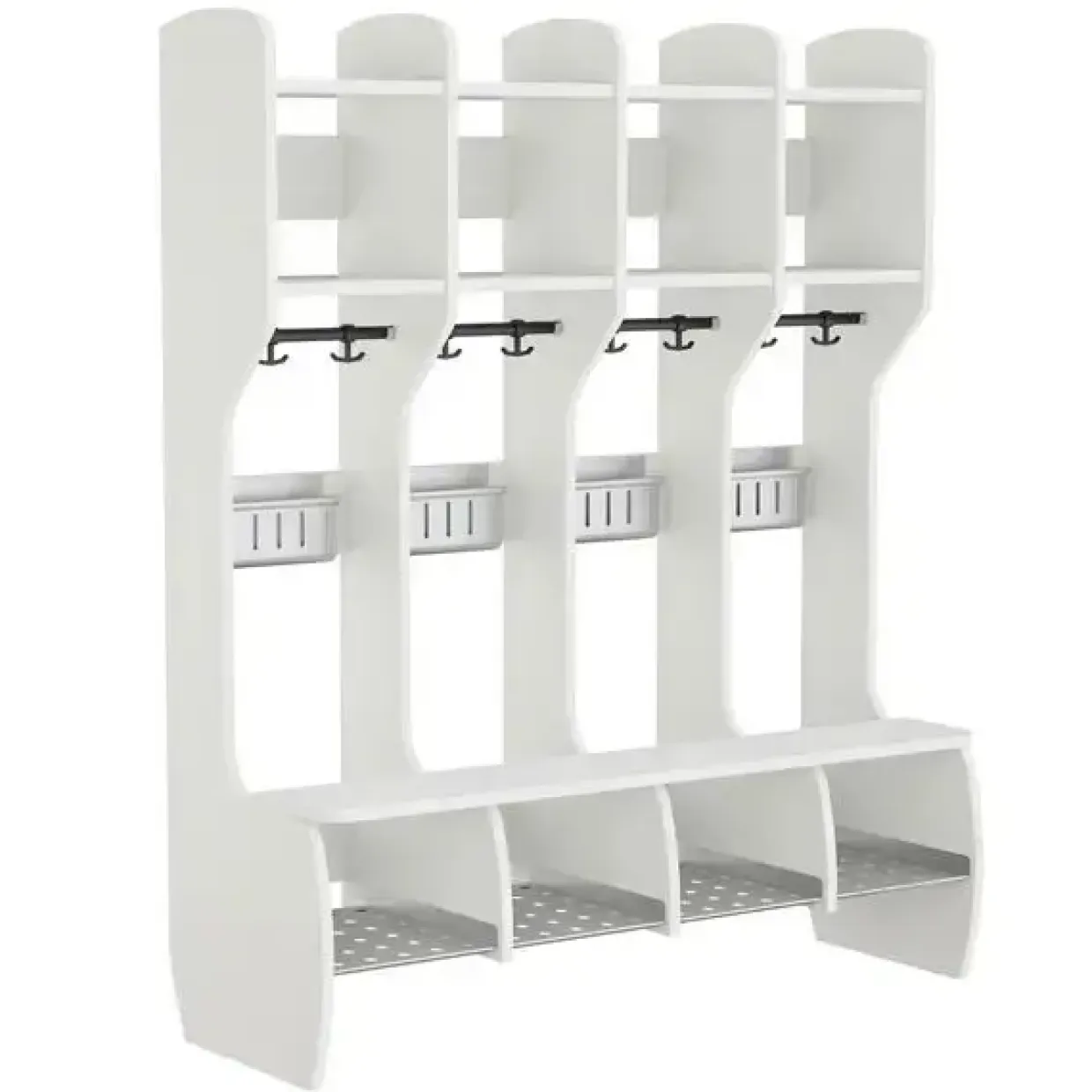 Garderobe Måns Hel 4 pladser, hvid, 1220 mm