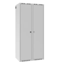 Garderobeskab POC, lige tag og grå døre - 800 x 550 x 1752 mm