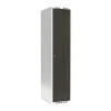 Garderobeskab 1x400 mm Lige tag Hel søjle Laminat dør Nocturne wood Cylinderlås