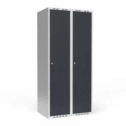 Garderobeskab 2x400 mm Lige tag 1 rum i højden Antracit dør Cylinderlås