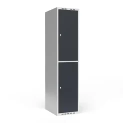 Garderobeskab 1x400 mm Lige tag 2 rum i højden Antracit dør Cylinderlås
