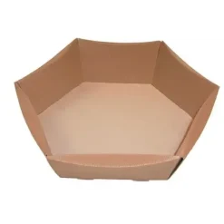 Gavebakke brun 6-kantet - 43 x 35 x 9 cm - 25 stk i pakningen