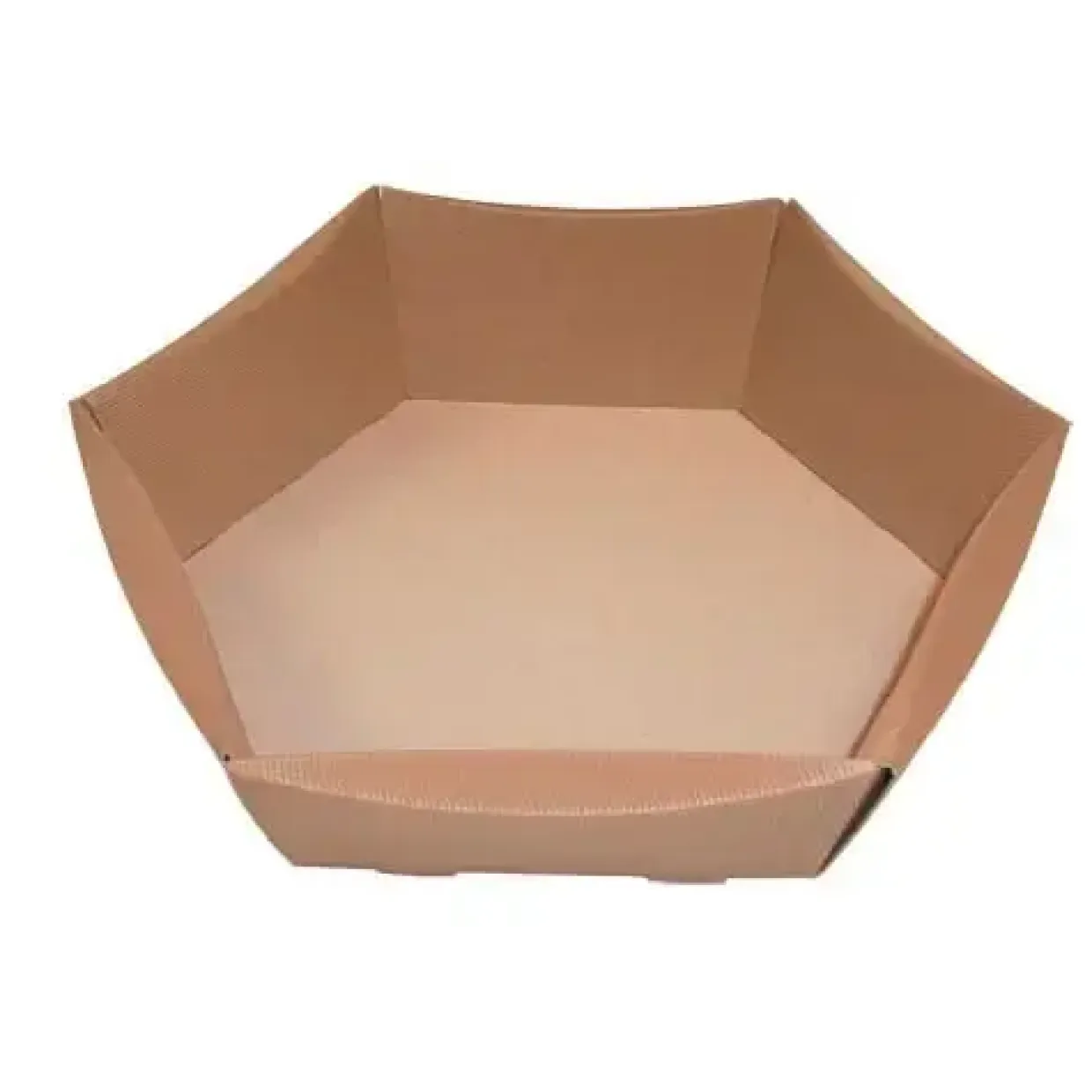 Gavebakke brun 6-kantet - 43 x 35 x 9 cm - 25 stk i pakningen