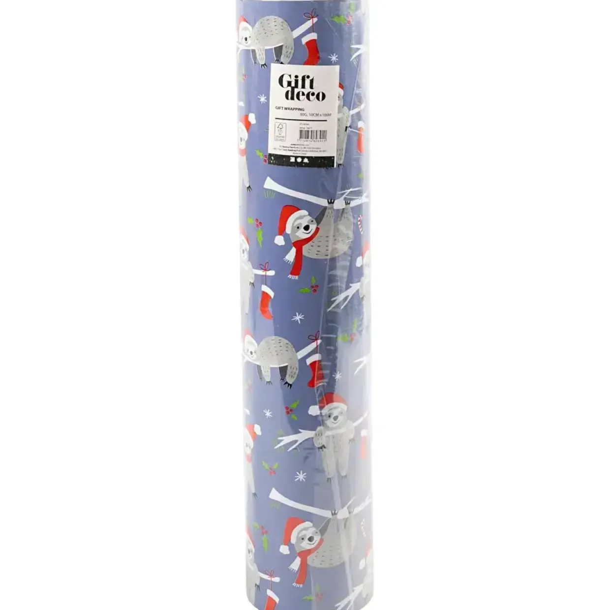 Gavepapir Dovendyr B: 50 cm 80 g lilla 100 m pr rulle