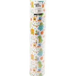 Gavepapir Fødselsdag B: 50 cm 80 g glade farver 100 m pr rulle