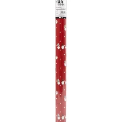 Gavepapir – Næsenisse – rød – 50 cm × 5 m – 80 g