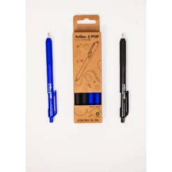 Gelpen - Artline J-POP ECO-GREEN 0.7 mm - 2 Sort / 2 Blå - 4 stk