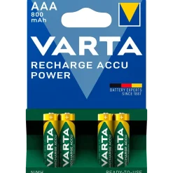 Genopladelige AAA batterier Recharge Power 800mAh 4stk