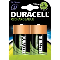 Genopladelige batterier D Duracell - 2200 mAh 2 stk