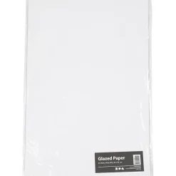 Glanspapir hvid størrelse 32 x 48 cm 80 gram - 25 ark