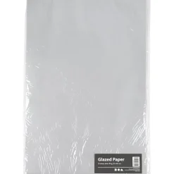 Glanspapir sølv størrelse 32 x 48 cm 80 gram - 25 ark