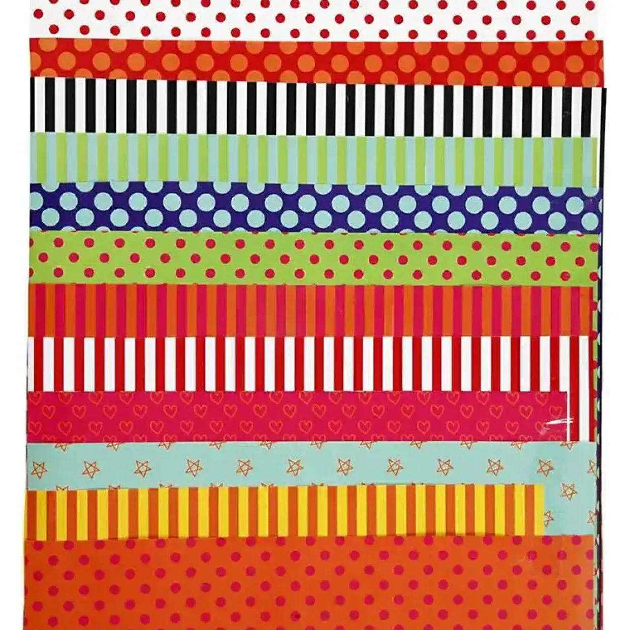 Glanspapir til julepynt - 12 designs 24x32 cm 80g - 50 ark