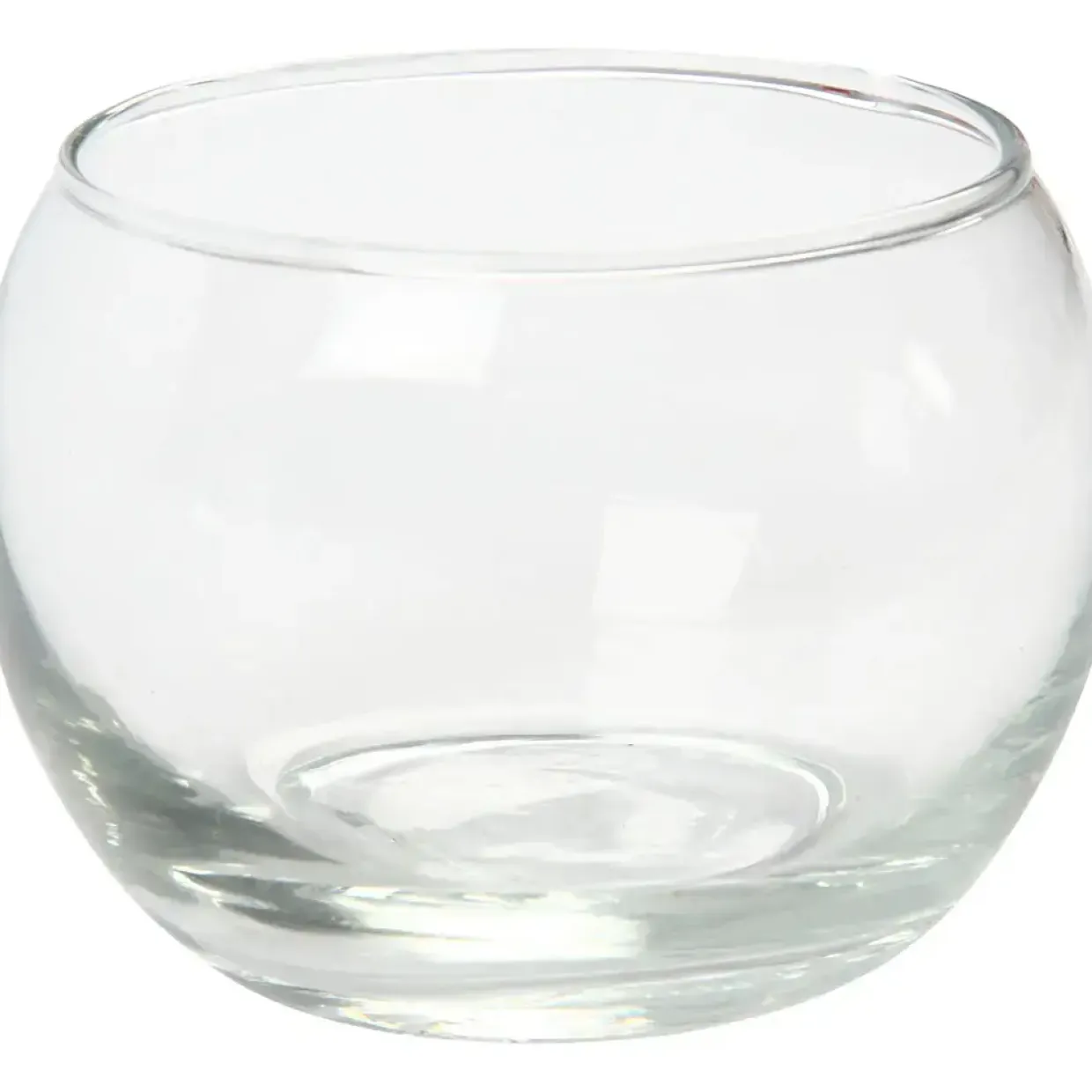 Glas fyrfadsstager 8 cm diameter 7 cm høj - 12 stk.