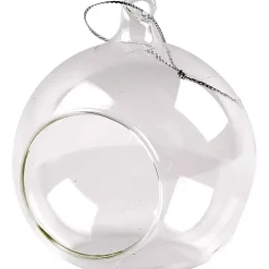 Glaskugle med hul – diameter 8 cm – 6 stk