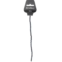 Glasperler grå 4 mm hulstr. 1 mm - 45 stk.