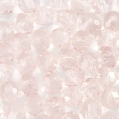 Glasperler lys rosa 4 mm hulstr. 1 mm - 45 stk.