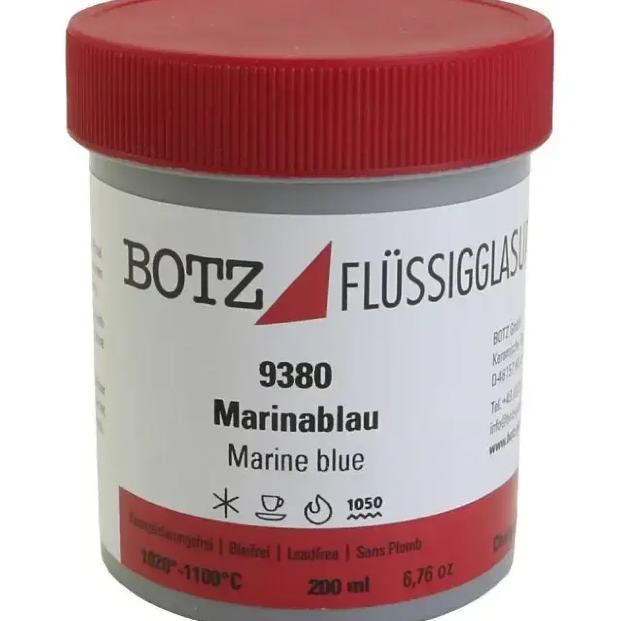 Glasur til ler, blå, 200 ml