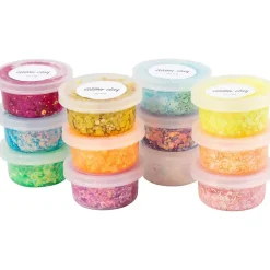 Glitter Clay ass. farver 72x20 ml