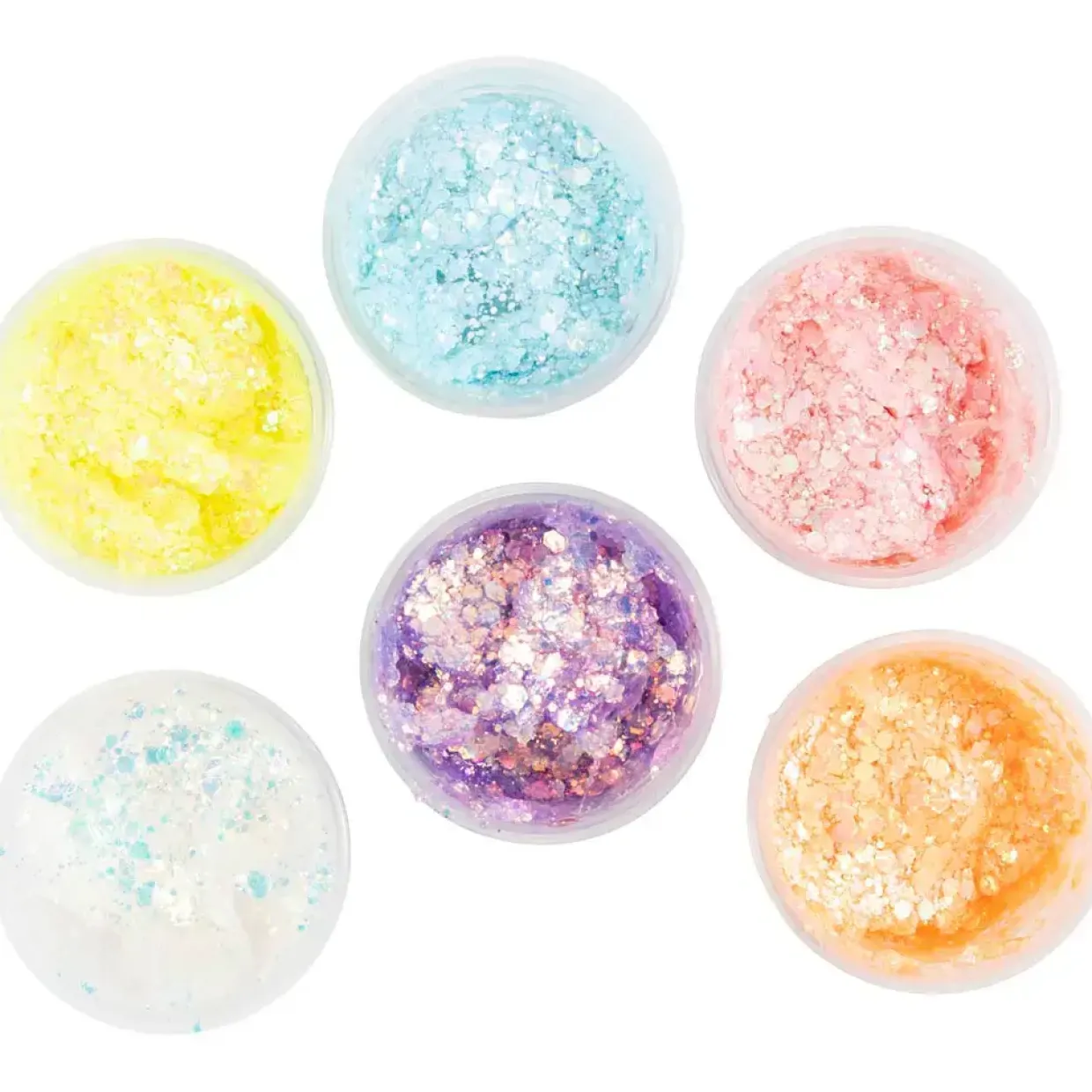 Glitter Clay pastelfarver 6x20 ml