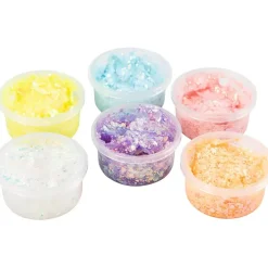 Glitter Clay pastelfarver 6x20 ml