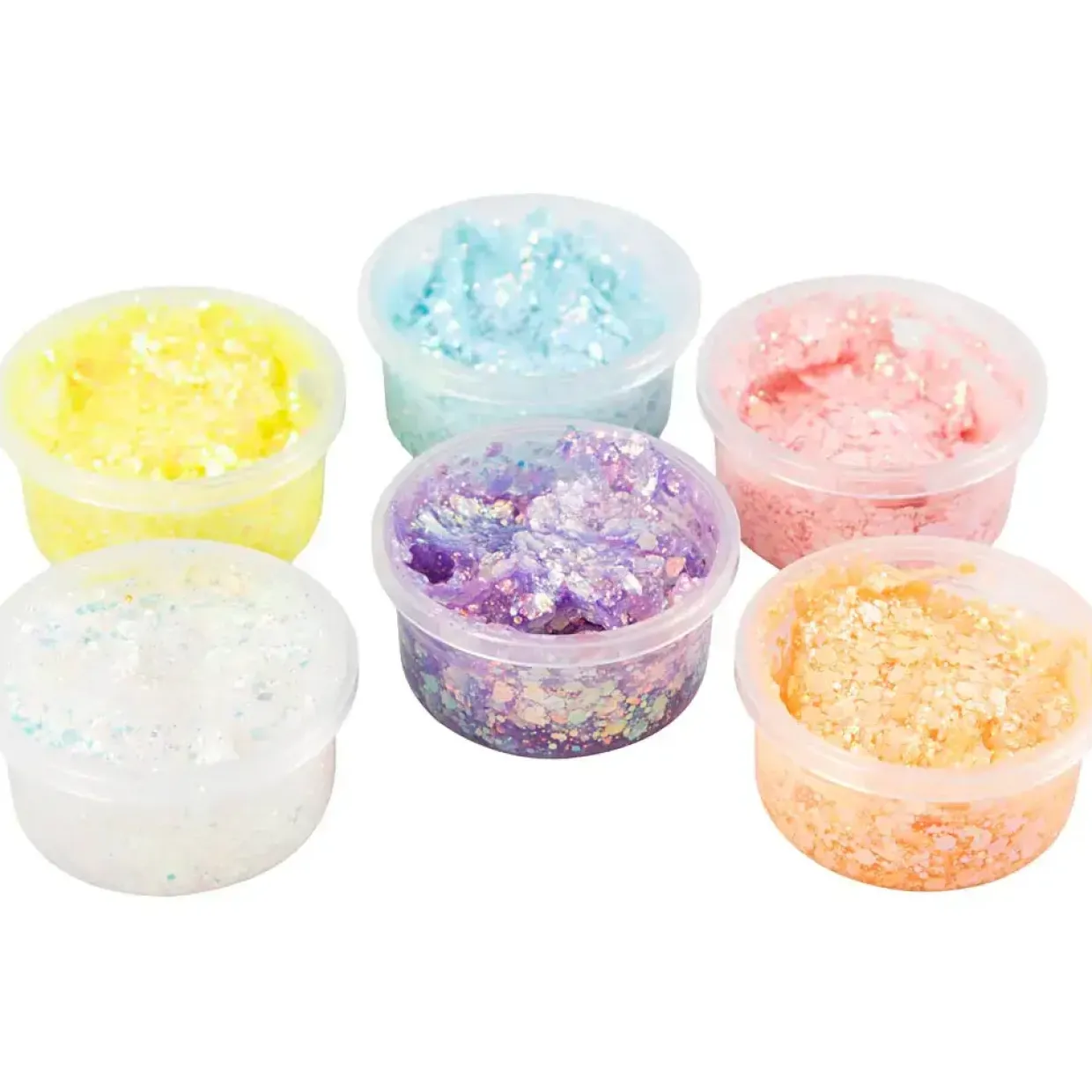 Glitter Clay pastelfarver 6x20 ml