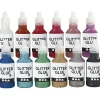 Glitterlim – ass. farver – 12×25 ml