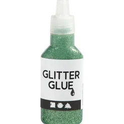 Glitterlim - grøn 25ml
