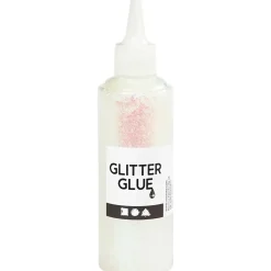 Glitterlim - holografisk hvid 118ml