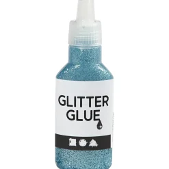 Glitterlim - lys blå 25ml