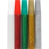 Glitterlim - 10 ml ass. farver - 5stk.