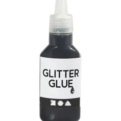 Glitterlim - sort - 25 ml