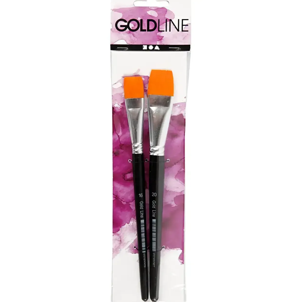 Gold Line Pensler, nr. 16+20 , B: 17+24 mm, flad, 2ass.
