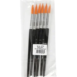 Gold Line Pensler, nr. 22 , B: 8 mm, rund, 6stk.