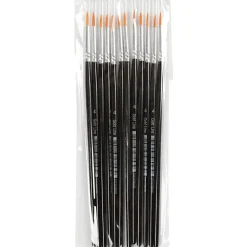 Gold Line Pensler, nr. 4 , B: 3 mm, rund, 12stk.