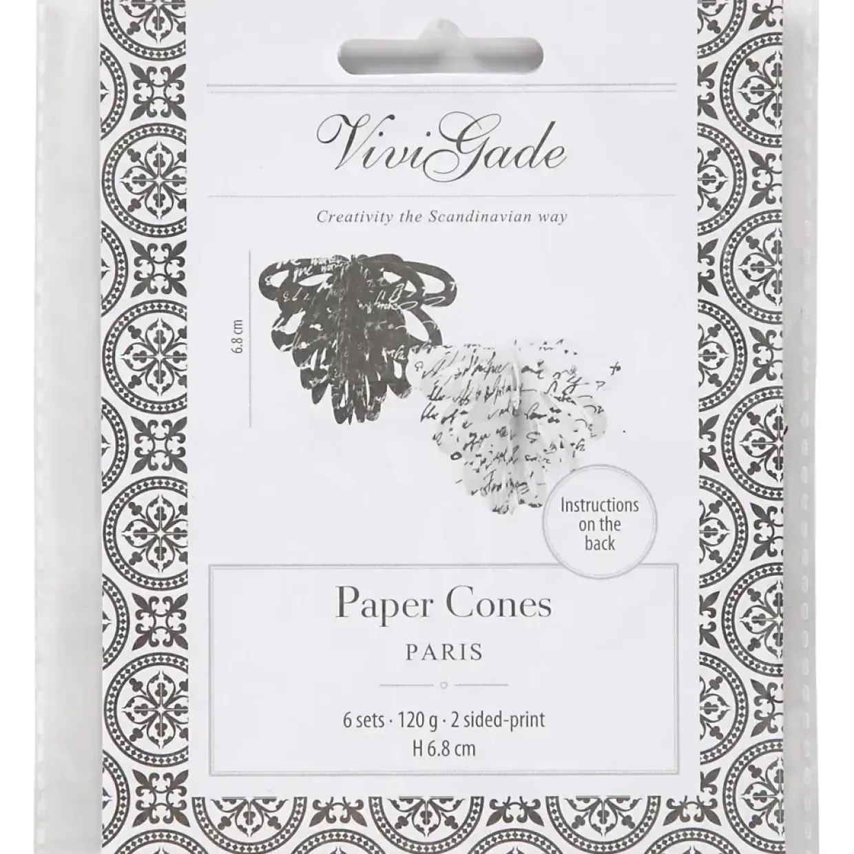 Grankogler - højde 6,8 cm 120 gram Paris | 6 stk.