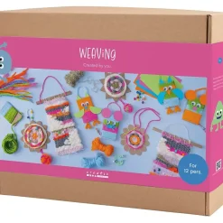 Gruppe DIY Kit Vævning | Vægophæng, ophæng, ugler, mus, ass. farver | 1 pk.