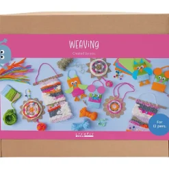 Gruppe DIY Kit Vævning | Vægophæng, ophæng, ugler, mus, ass. farver | 1 pk.