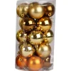 Guld Julekugle Harmoni, 6 cm - 20 stk.