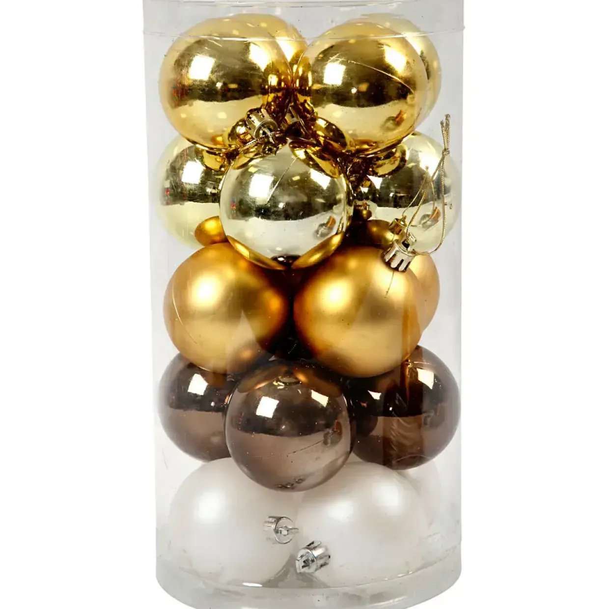 Guld Julekugle Harmoni, 6 cm - 20 stk.