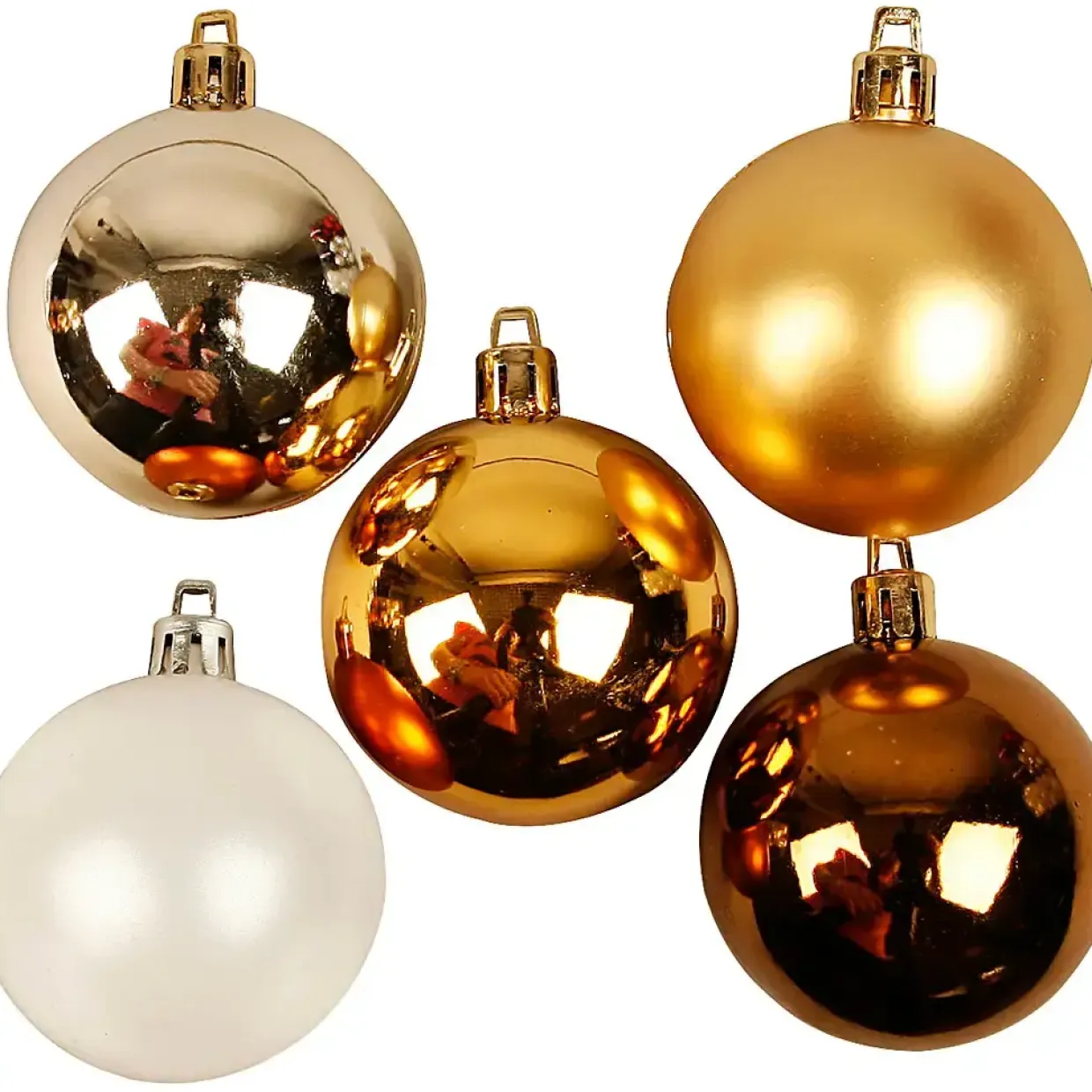 Guld Julekugle Harmoni, 6 cm - 20 stk.