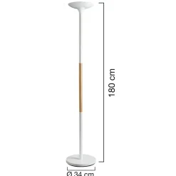 Gulv-lampe Unilux Pryska UpLight hvid/træ