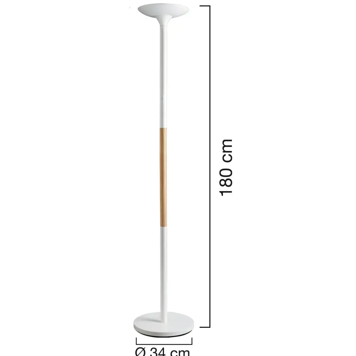 Gulv-lampe Unilux Pryska UpLight hvid/træ